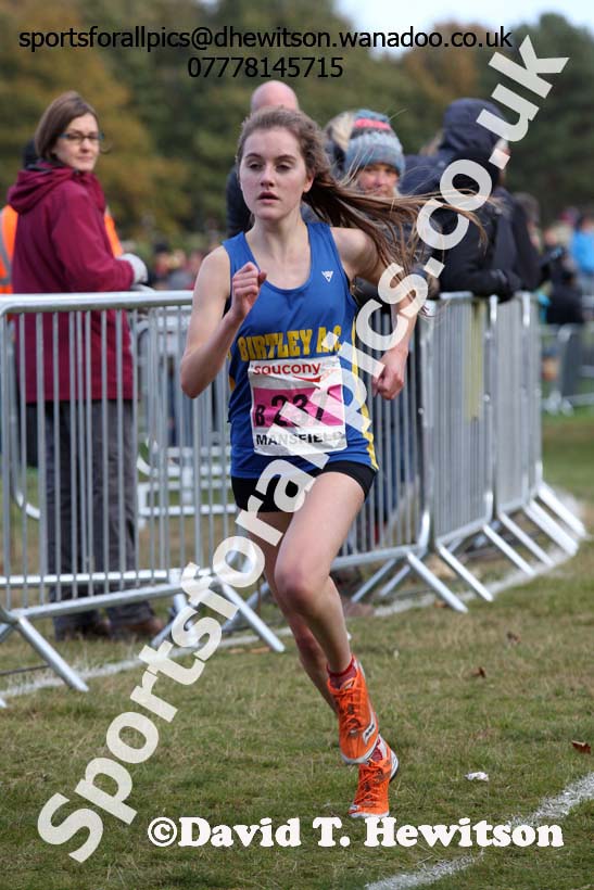 Junior women, 2016 National Cross Cpuntry Relays, Berry Hill Park, Mansfield. Photo: David T. Hewitson/Sports for All Pics